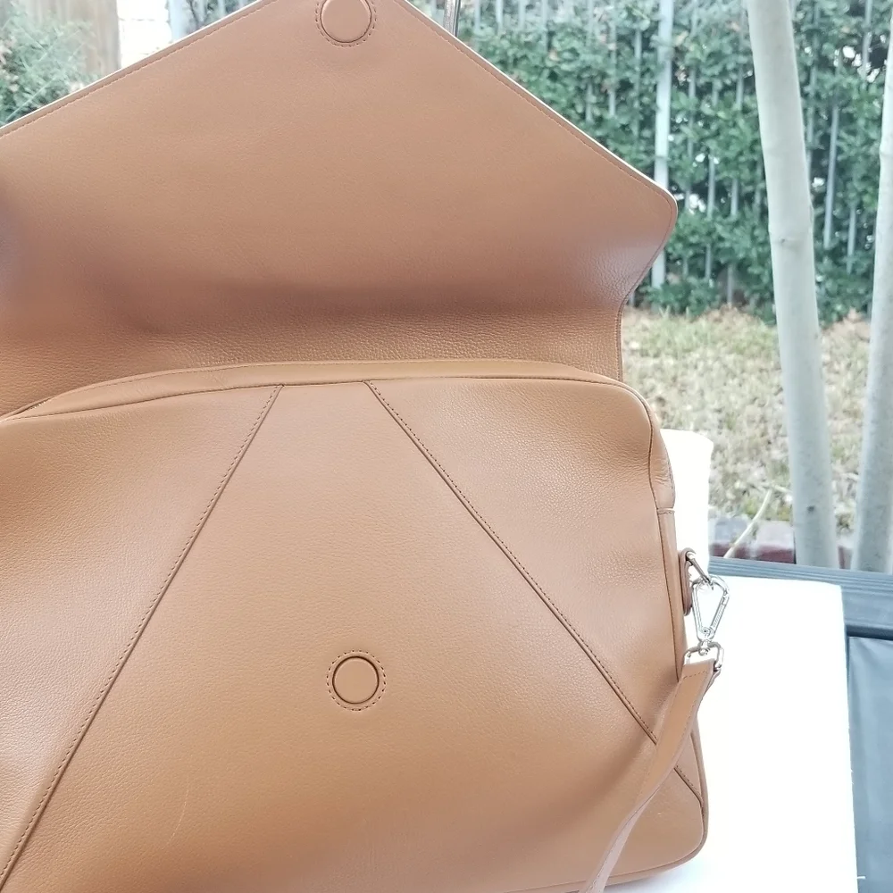 Mark & Graham Tan Laptop Crossbody Bag